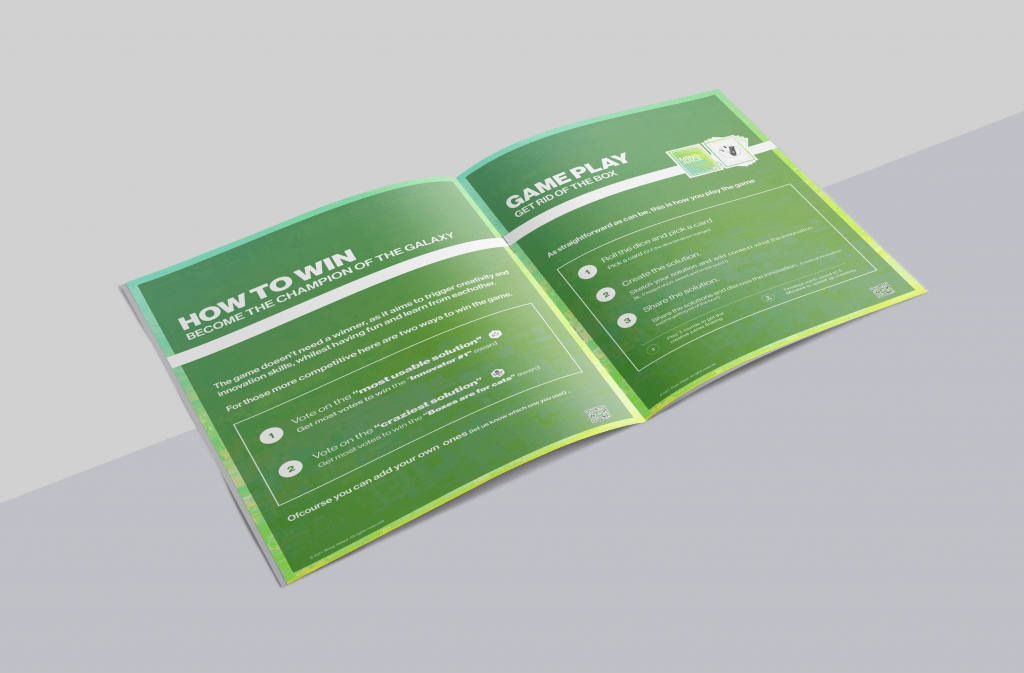 Game Rules Booklet for SharpWitted Product Management Game Mind Juice - Designed to help those working on products, improve their innovation mindset. It is time to think beyond out-of-the-box and get-rid-of-the-box