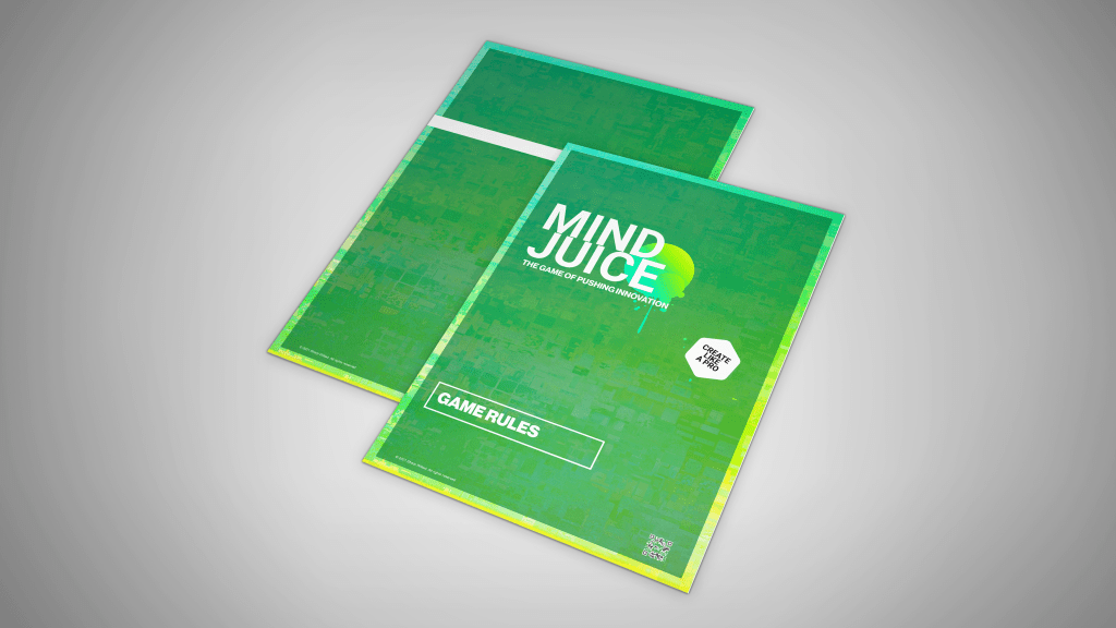 Game Rules Booklet for SharpWitted Product Management Game Mind Juice - Designed to help those working on products, improve their innovation mindset. It is time to think beyond out-of-the-box and get-rid-of-the-box