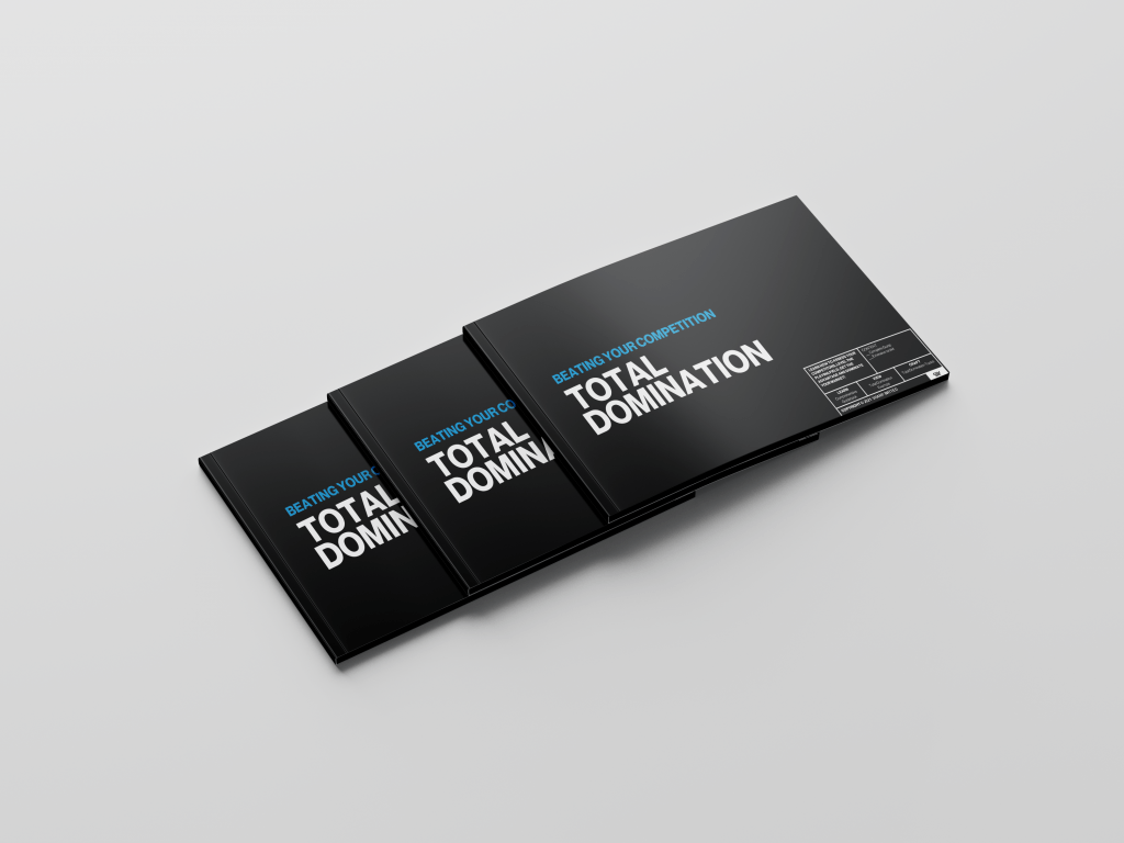 Picture of three SharpWitted Product Management Total Domination - Beating your competition competitive analysis toolkits