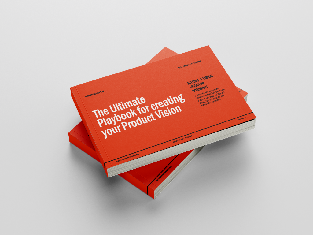 Picture of the Cover of two SharpWitted Product Management The Ultimate Product Vision Playbooks - Designed to land your impactful and shared vision.