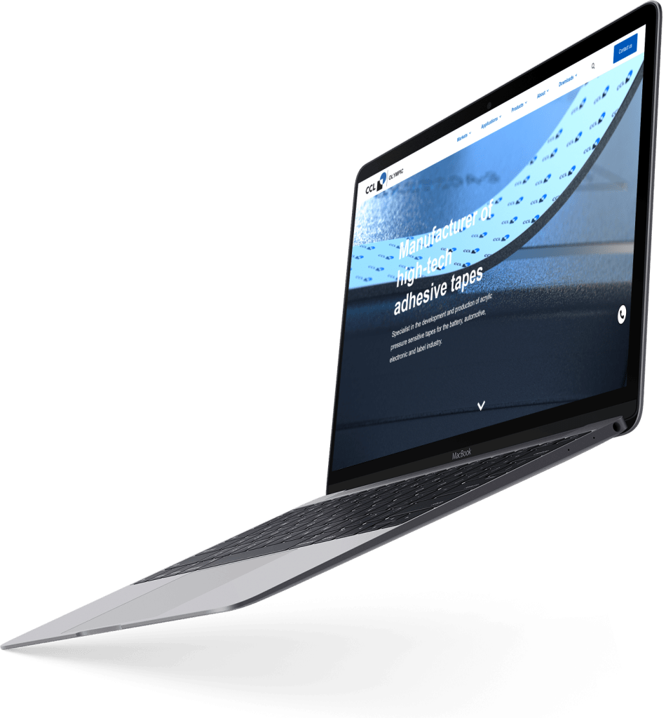 MacBook showcasing the new CCL Olympic website